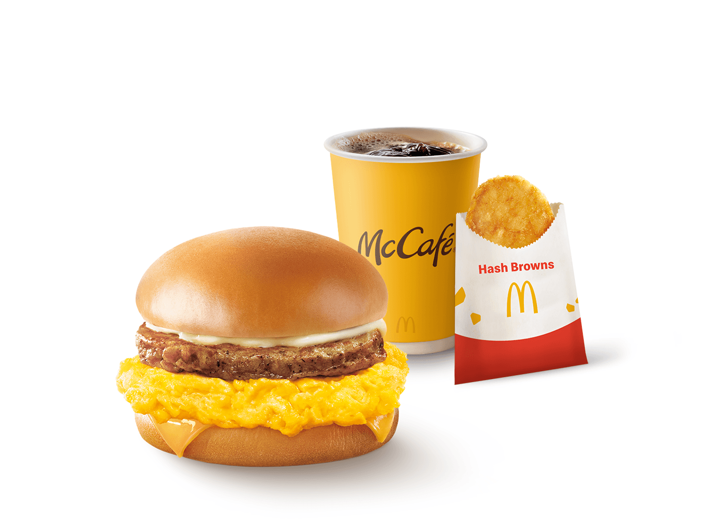 Scrambled Egg Burger with Sausage Meal
