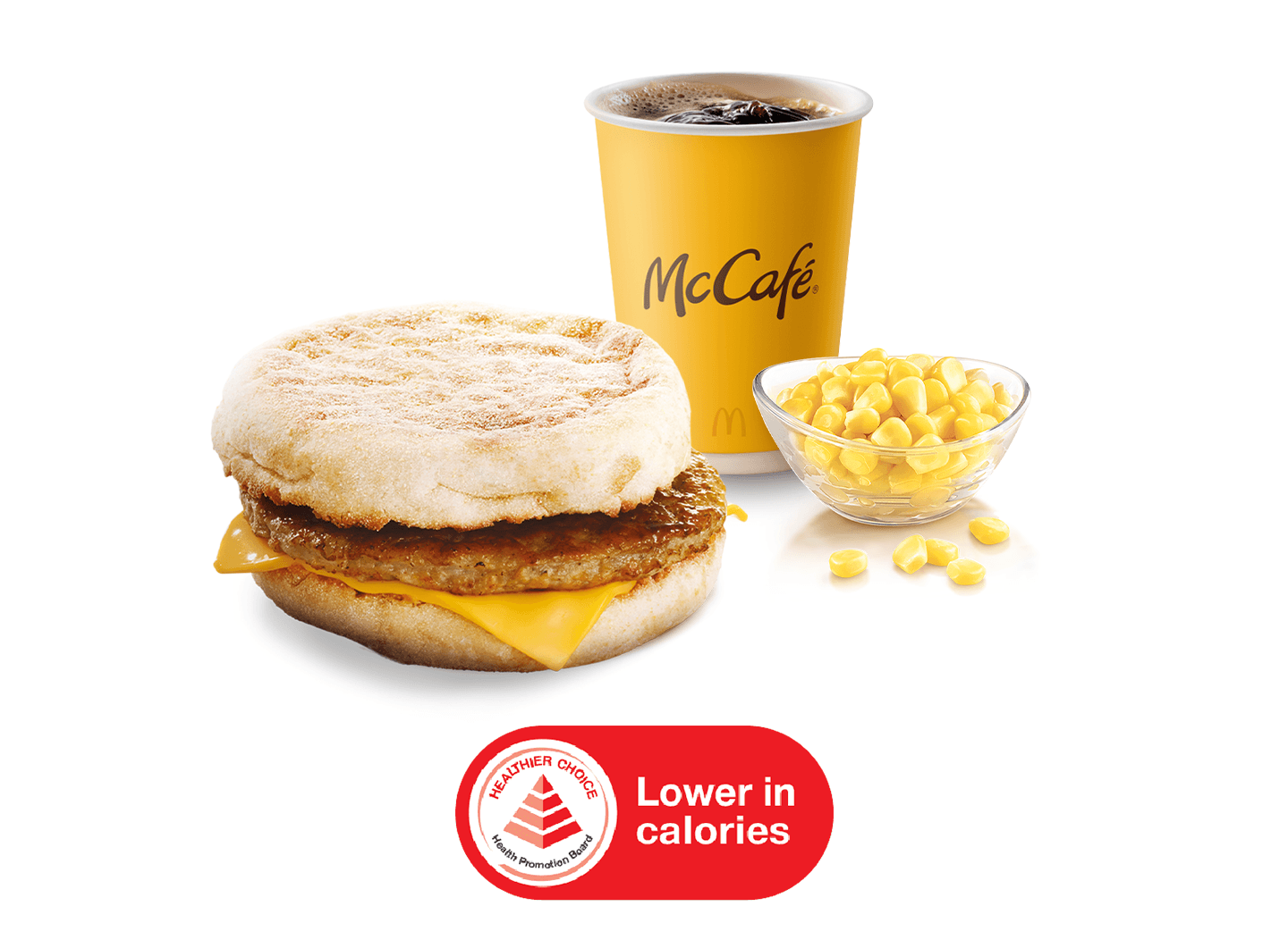 Sausage McMuffin® Meal with Corn and Drink