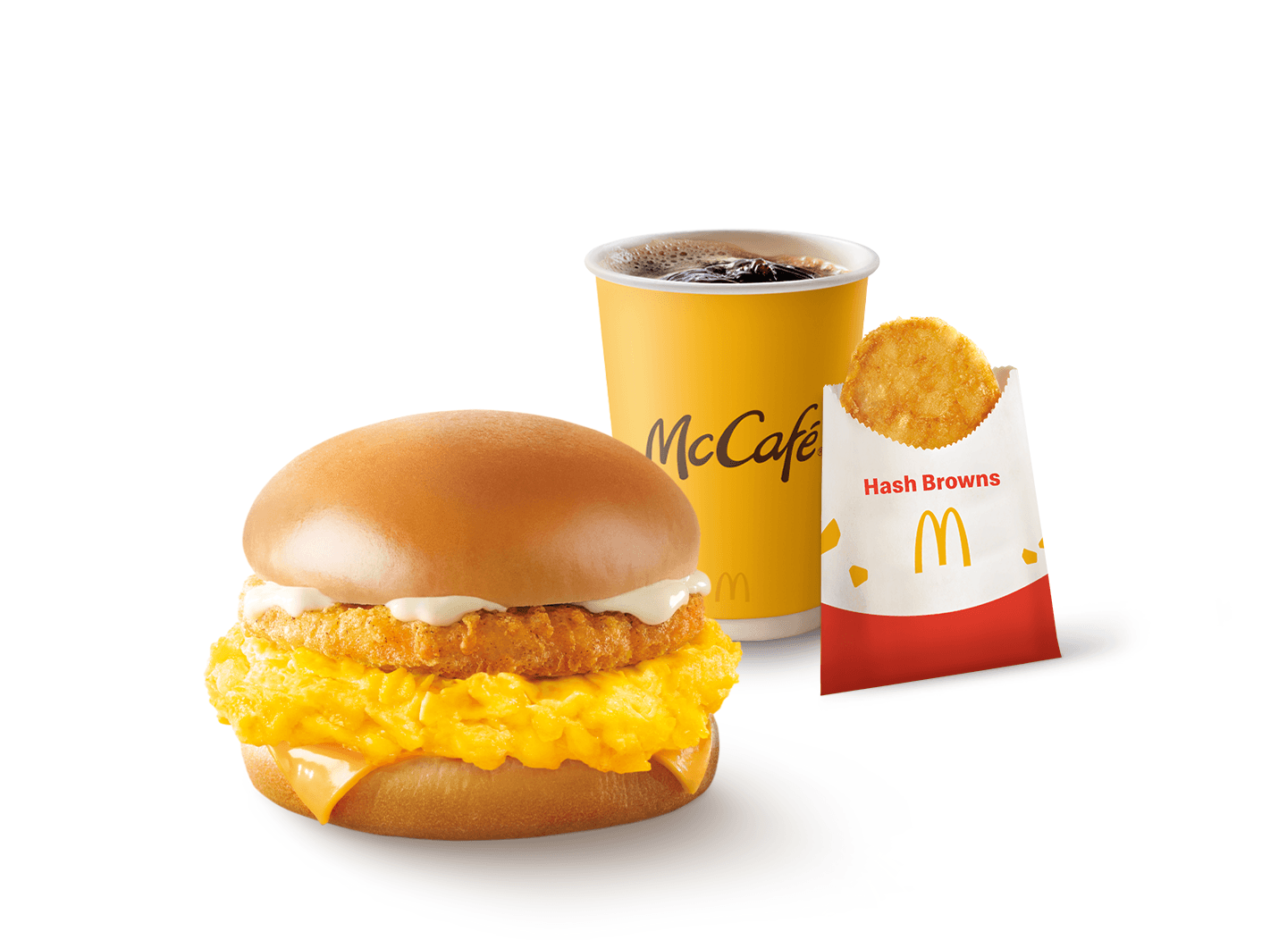 Scrambled Egg Burger with Chicken Meal