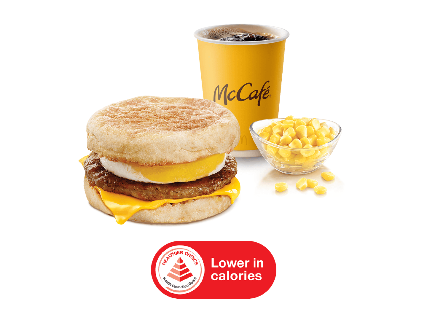Sausage Egg McMuffin® Meal with Corn and Drink