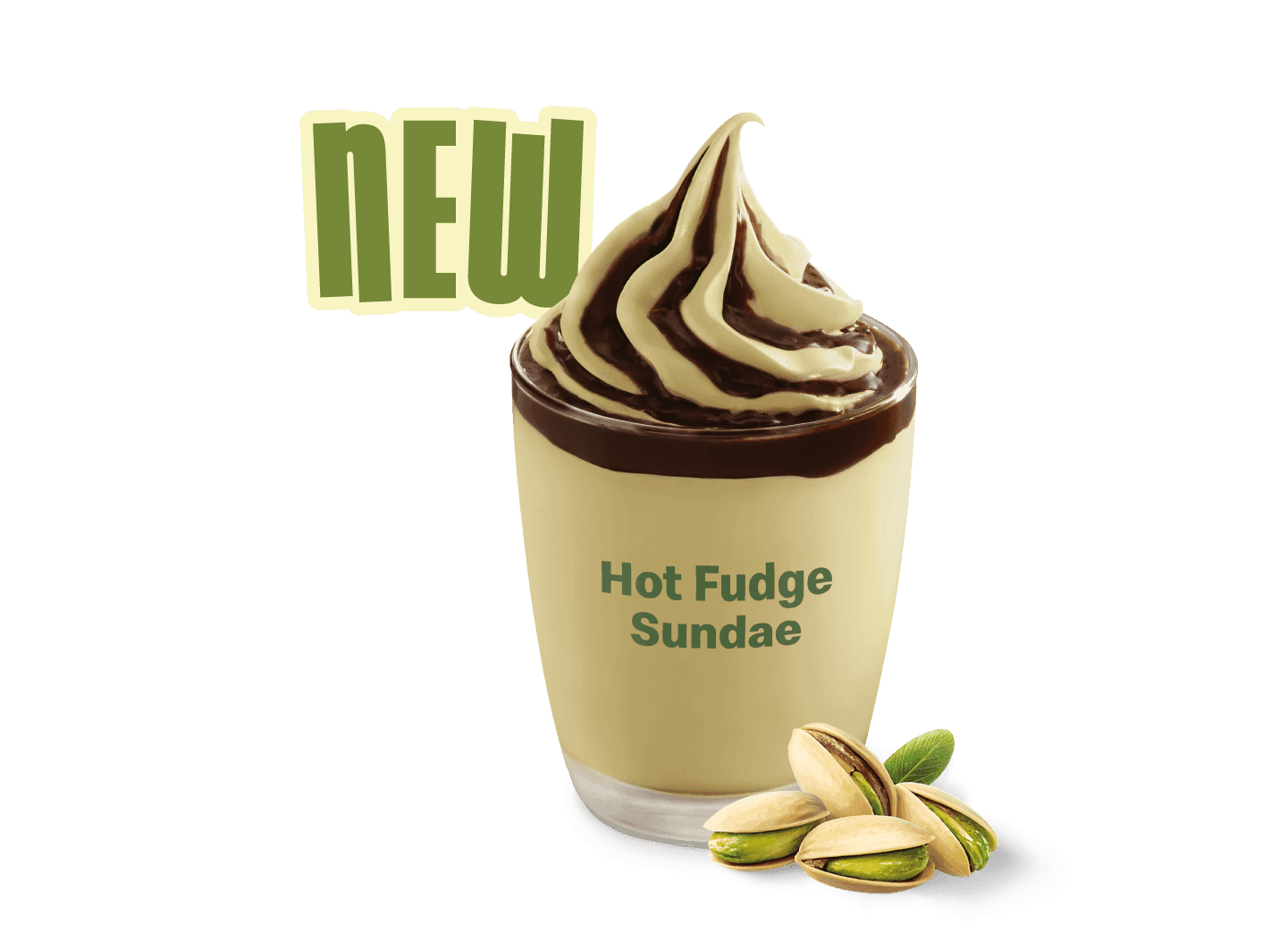 Pistachio Hot Fudge Sundae