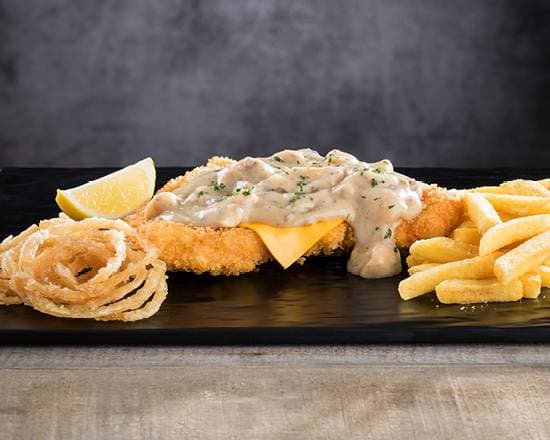 Cheddamelt Schnitzel - Half