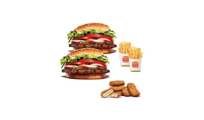 2 Whopper® + 2 Patatas + Nuggets x5