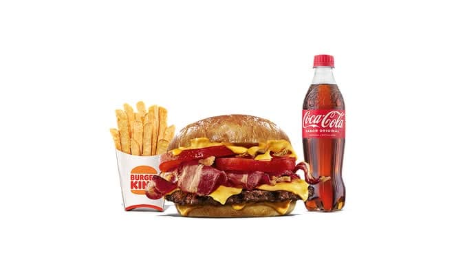 Menú Duo Bacon Cheddar Doble Carne Grande