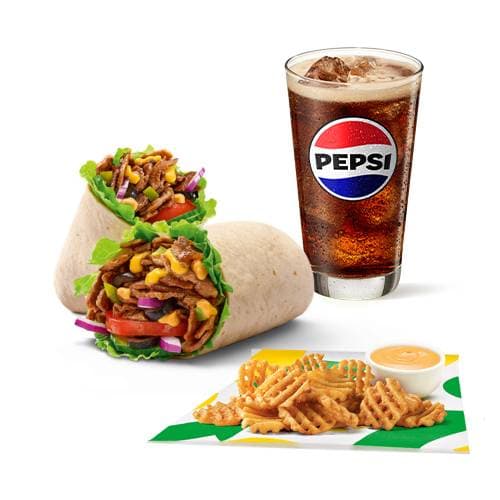 Menú Wrap de Bistec y Queso