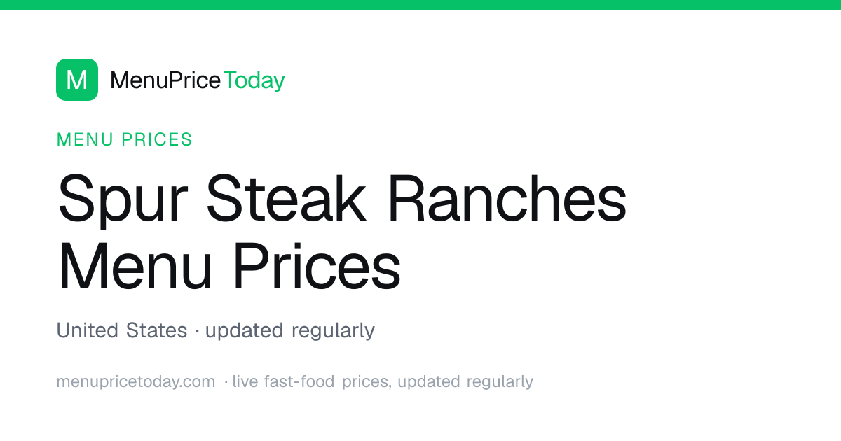 Spur Steak Ranches Locations & Hours in United States (2026)